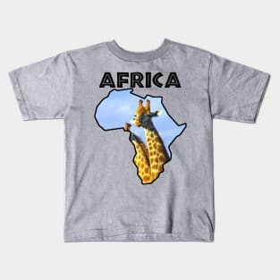 Africa Wildlife Continent Giraffe Lookout Kids T-Shirt
